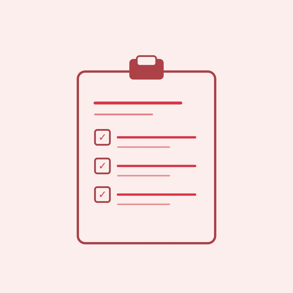 Halftone figure: clipboard checklist with checkmarks