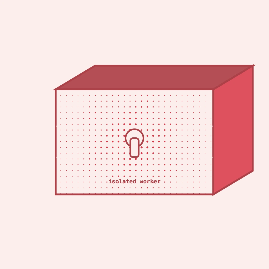 Halftone figure: sealed container with a keyhole